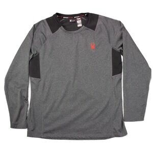 Spyder Active Athletic Shirt‎ Mens Medium Gray Long Sleeve ProWeb